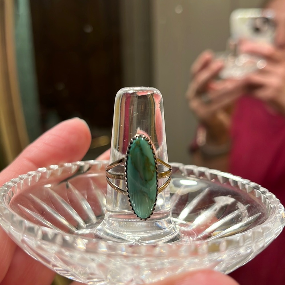 Turquoise Sterling Silver Vintage Navajo Ring